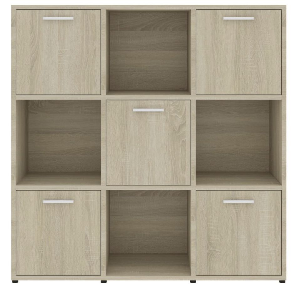 Bibliothèque étagère en bois Lozka 98 cm - 4 niches 5 portes - Photo n°1