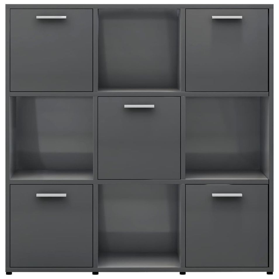 Bibliothèque étagère en bois Lozka 98 cm - 4 niches 5 portes - Photo n°1