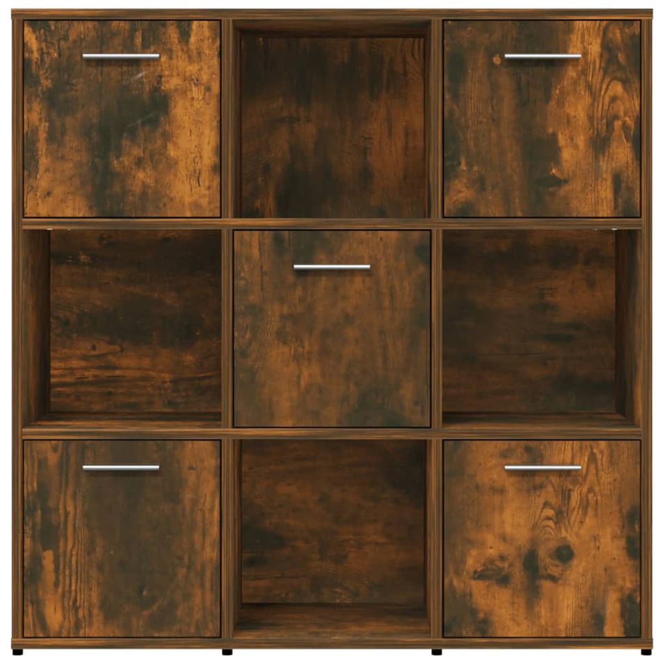 Bibliothèque étagère en bois Lozka 98 cm - 4 niches 5 portes - Photo n°1