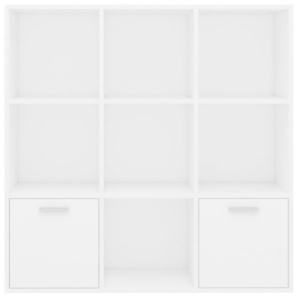 Bibliothèque étagère en bois Valika 98 cm - 7 niches 2 portes - Photo n°1