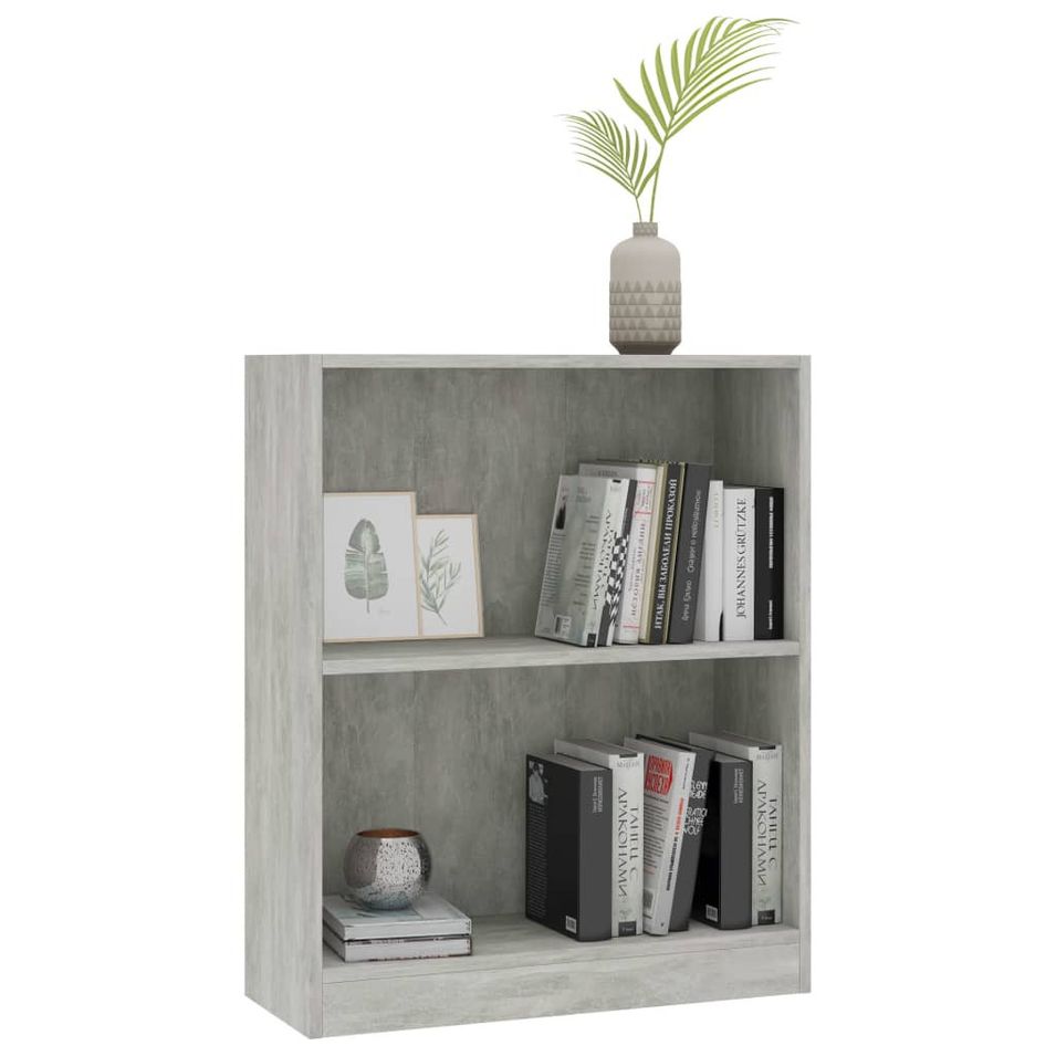 Bibliothèque Gris béton 60 x 24 x 74,5 cm - Photo n°1