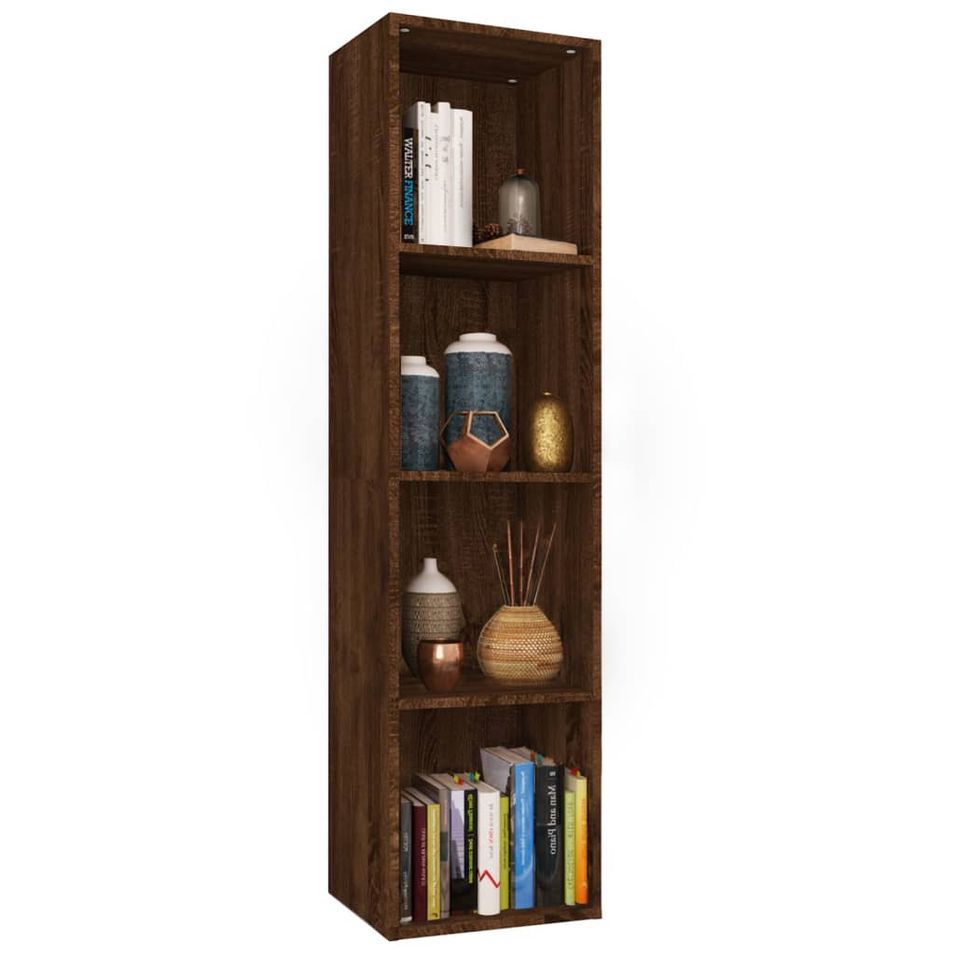 Bibliothèque/Meuble TV Chêne marron 36x30x143 cm - Photo n°1