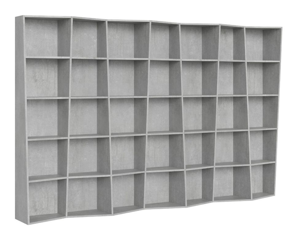 Bibliothèque moderne déstructurée en bois Brika - Photo n°1