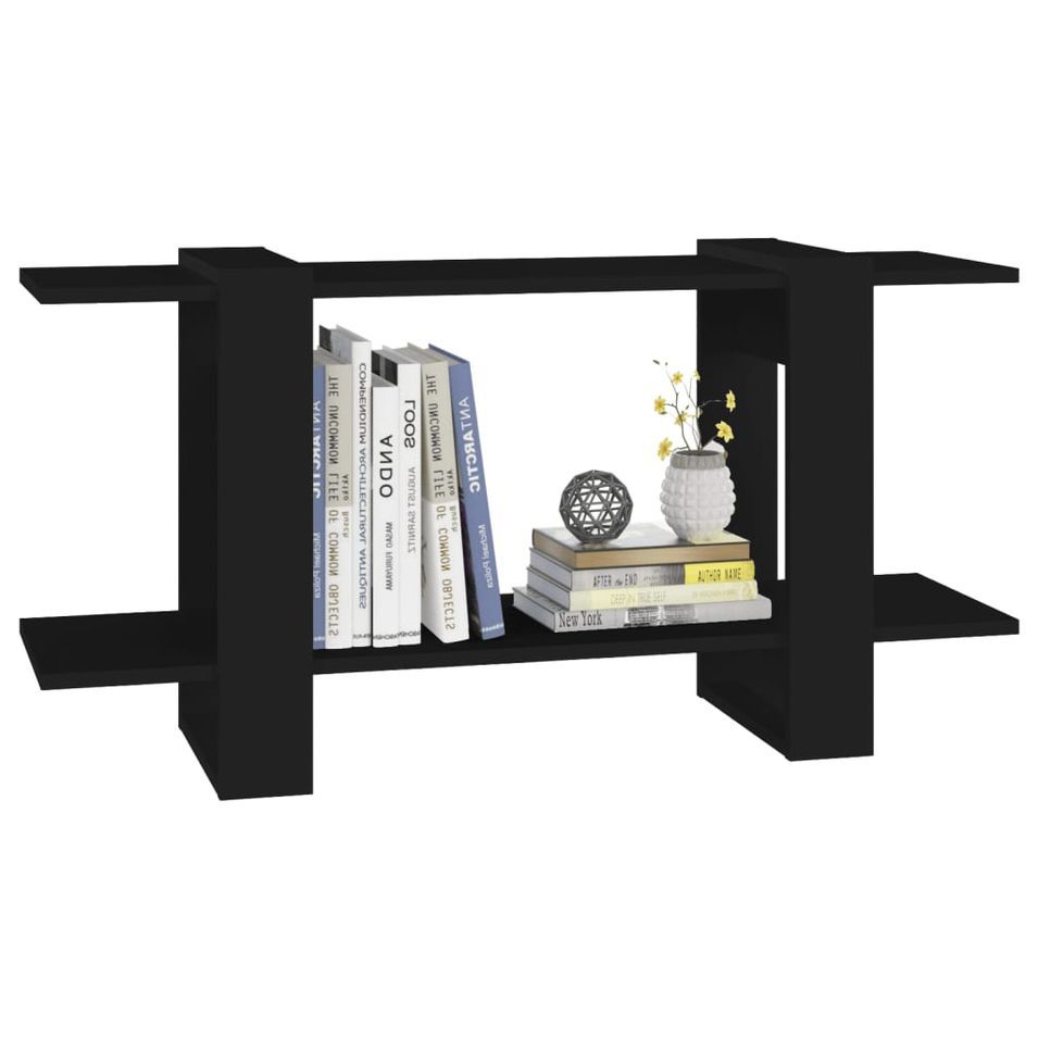 Bibliothèque Noir 100x30x51 cm Bois d'ingénierie - Photo n°1