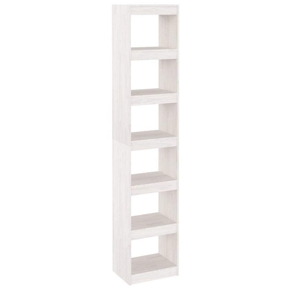 Bibliothèque/Séparateur de pièce Blanc 40x30x199 cm Pin massif - Photo n°1
