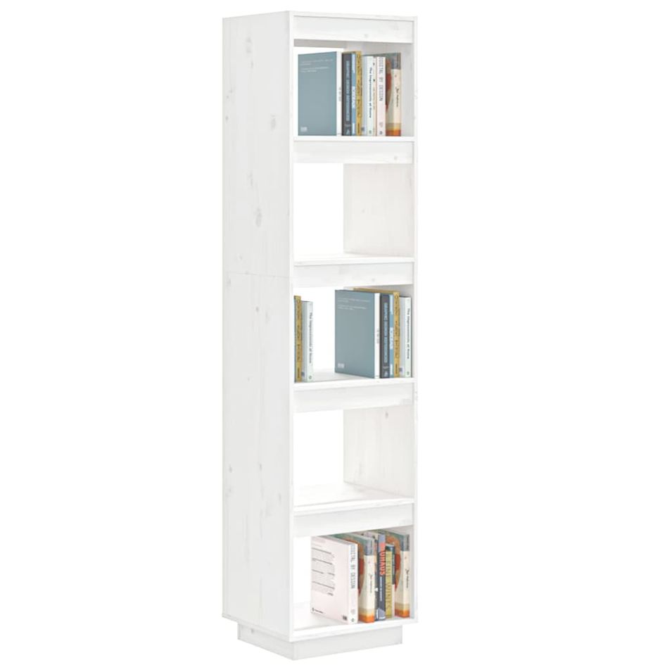 Bibliothèque/Séparateur de pièce Blanc 40x35x167 cm Pin solide - Photo n°1