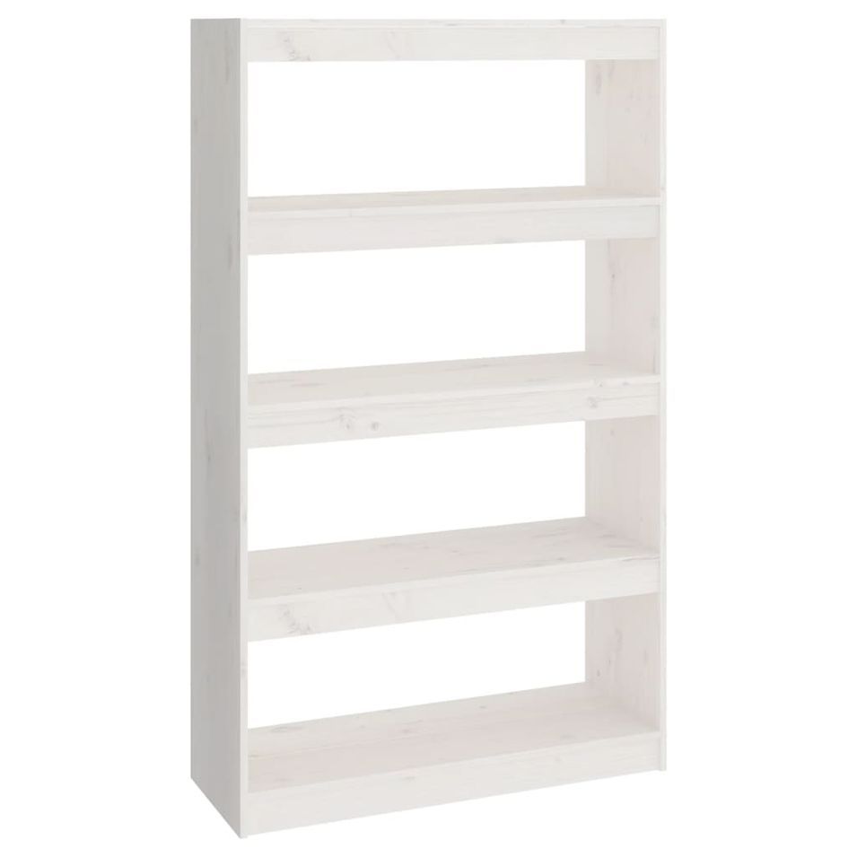 Bibliothèque/Séparateur de pièce Blanc 80x30x135,5cm Pin solide - Photo n°1