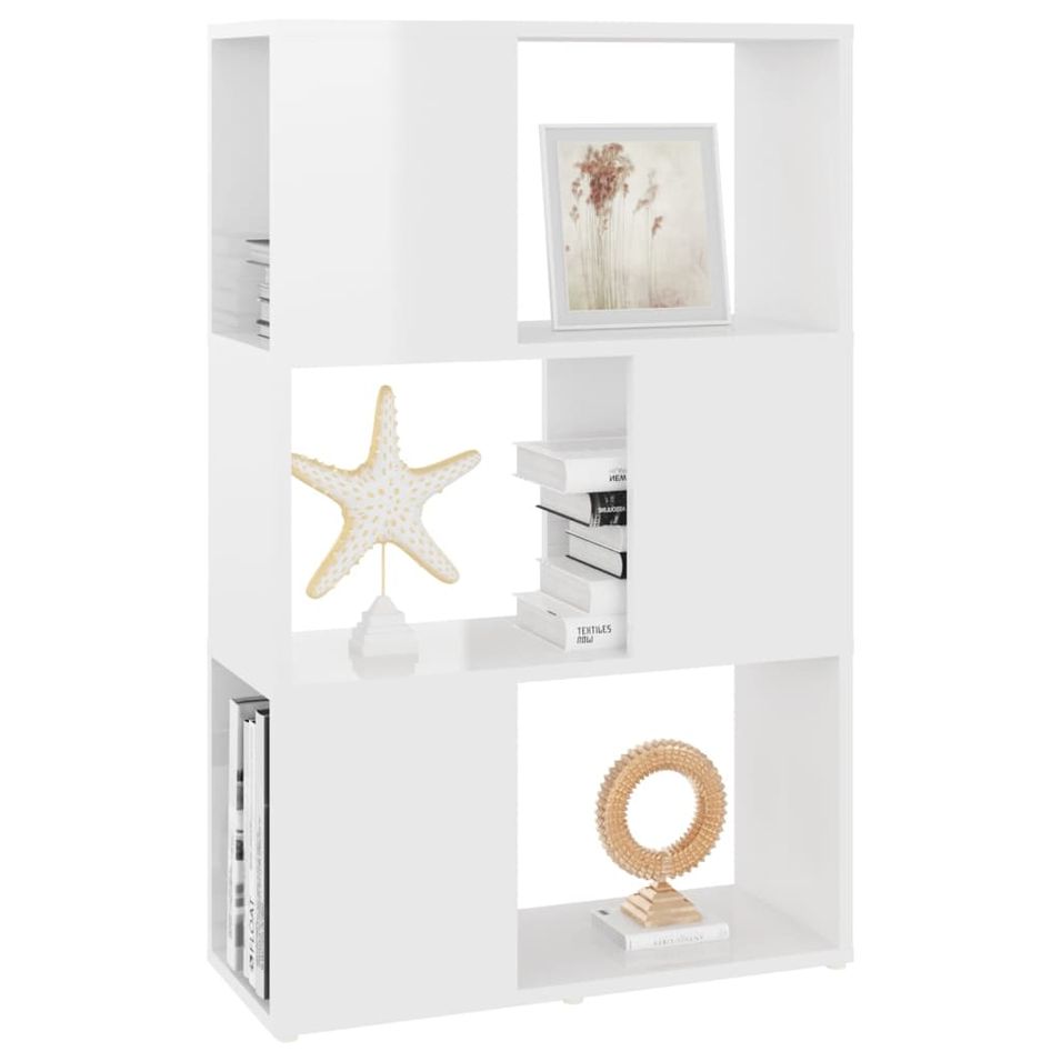 Bibliothèque/Séparateur de pièce Blanc brillant 60x24x94 cm - Photo n°1