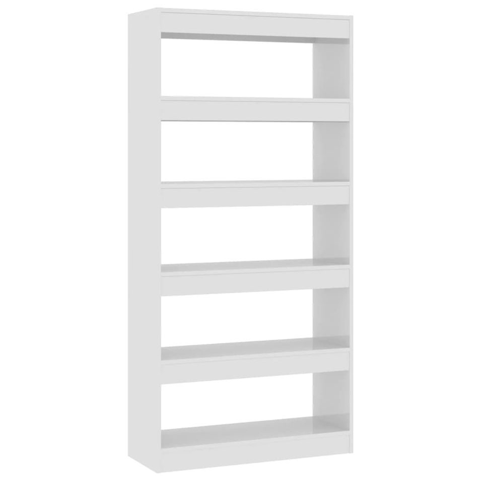 Bibliothèque/Séparateur de pièce Blanc brillant 80x30x166 cm - Photo n°1