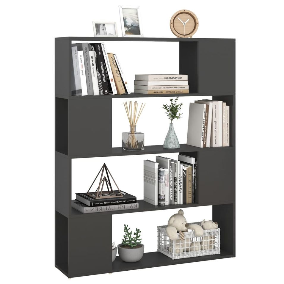 Bibliothèque/Séparateur de pièce Gris 100x24x124 cm - Photo n°1