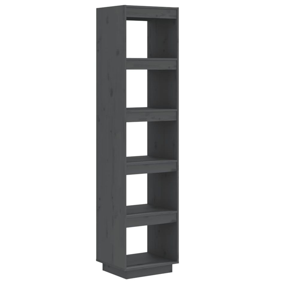Bibliothèque/Séparateur de pièce Gris 40x35x167 cm Pin solide - Photo n°1