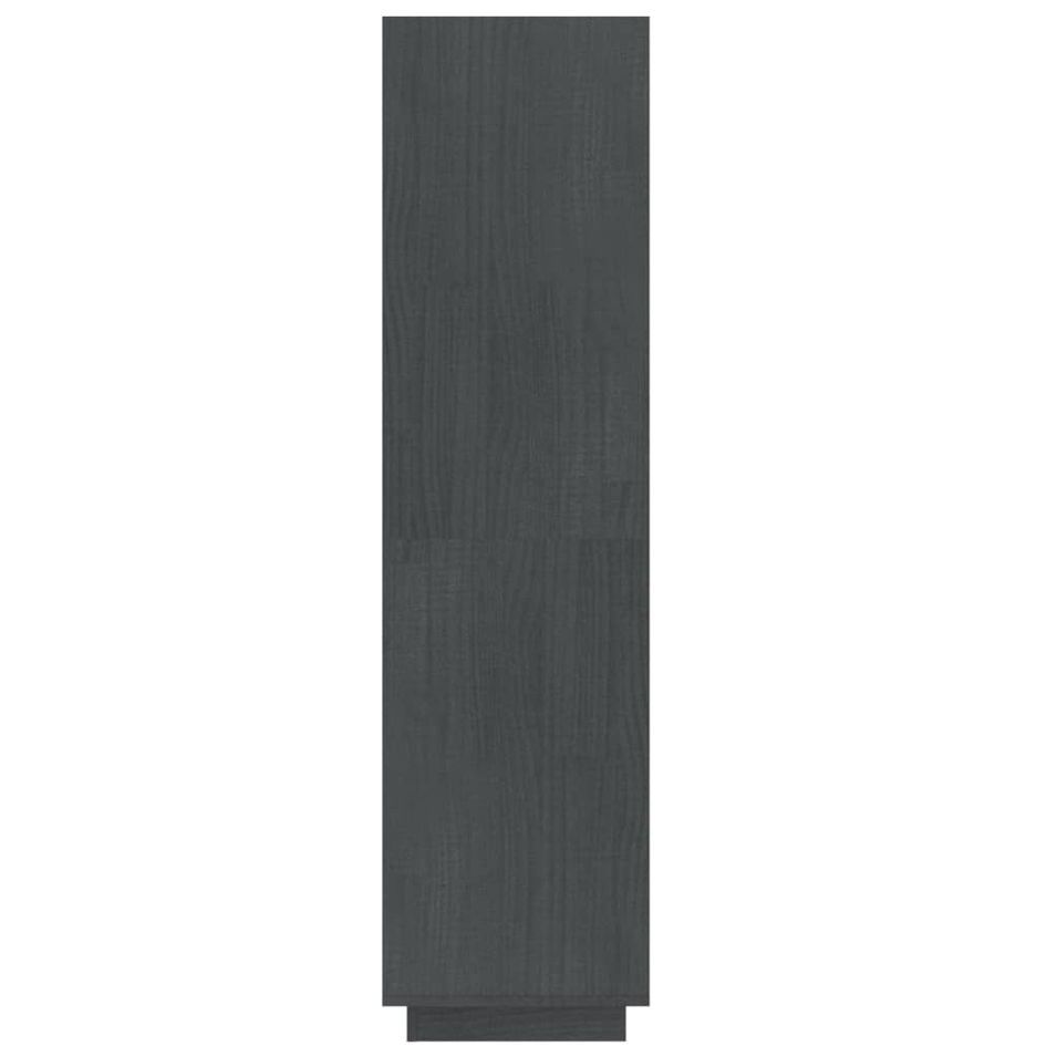 Bibliothèque/Séparateur de pièce Gris 60x35x135 cm Pin massif - Photo n°6