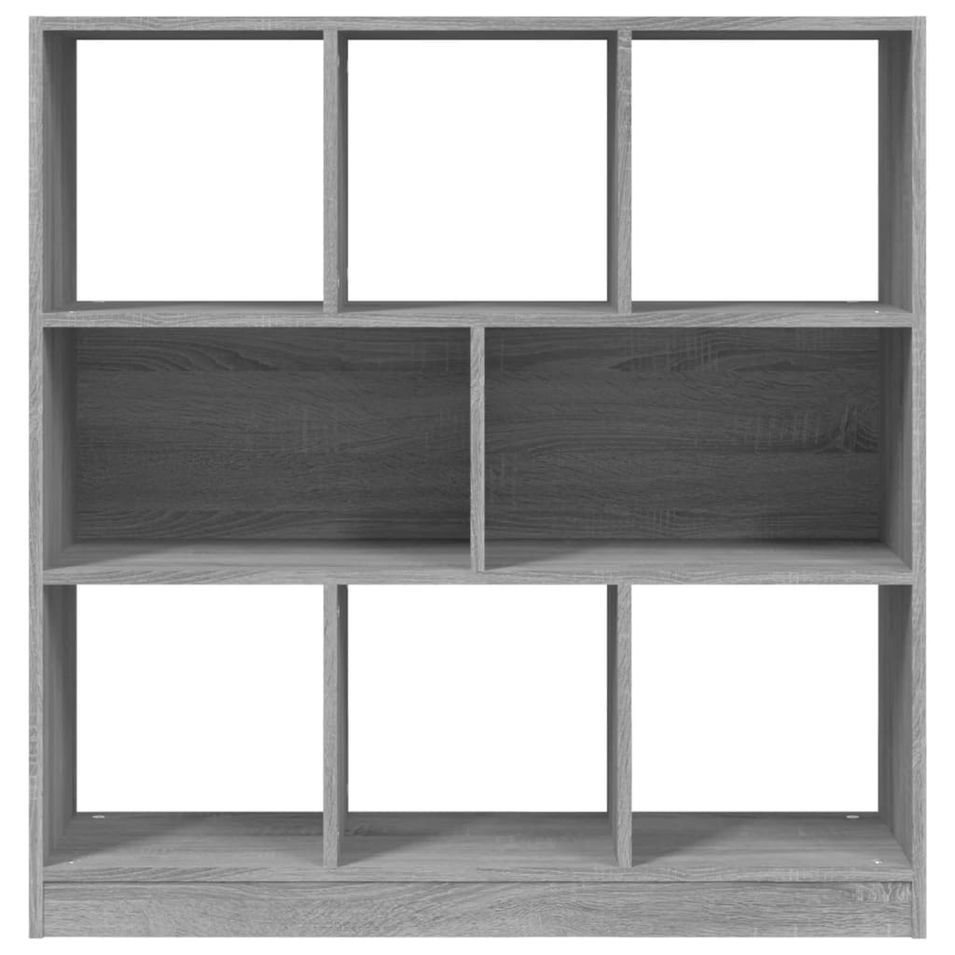 Bibliothèque Sonoma gris 97,5x29,5x100 cm Bois d'ingénierie - Photo n°1