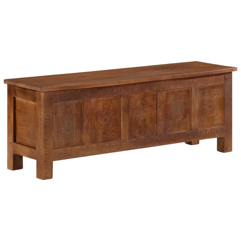 Boîte de rangement 110x30x40 cm Bois de manguier solide - Photo n°1