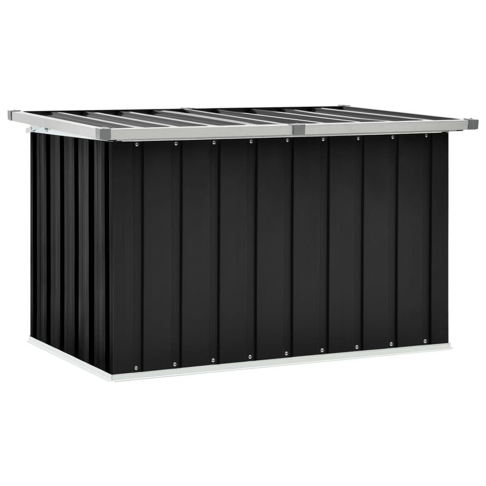Boîte de rangement de jardin Anthracite 109x67x65 cm - Photo n°1