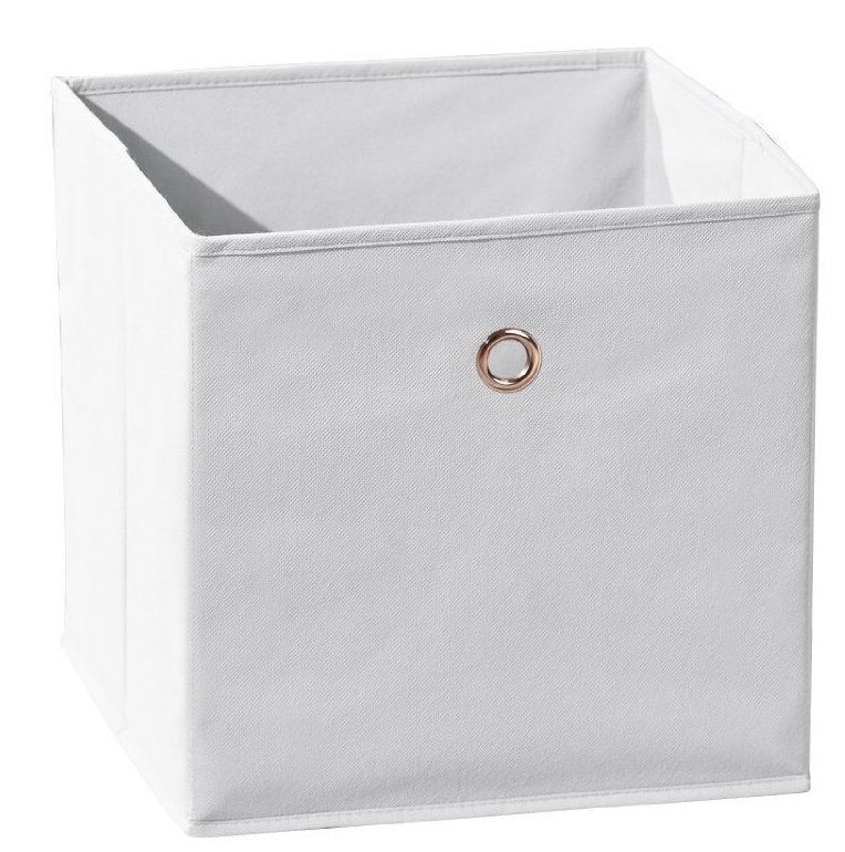 Boîte de rangement pliable tissu blanc Peggy - Photo n°1