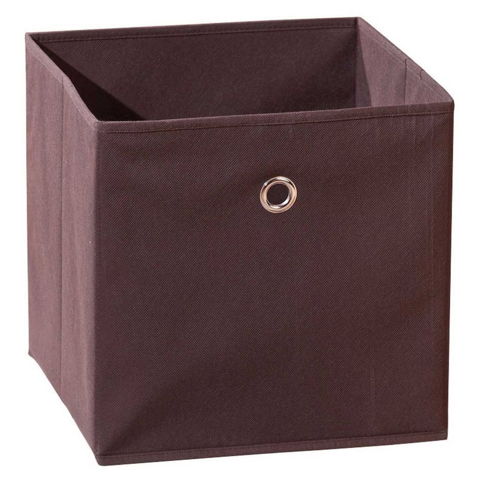 Boîte de rangement pliable tissu marron Peggy - Photo n°1