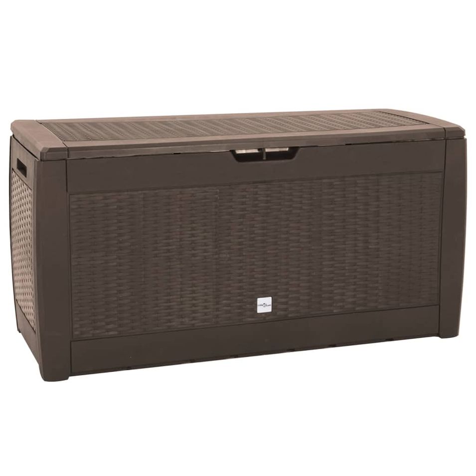 Boîte de stockage de jardin Marron 119x48x60 cm Polypropylène - Photo n°1