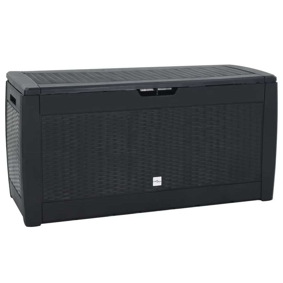 Boîte de stockage jardin Anthracite 119x48x60 cm Polypropylène - Photo n°1