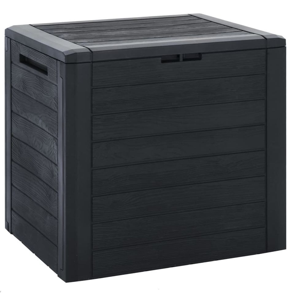 Boîte de stockage jardin Anthracite 58,5x46x55 cm Polypropylène - Photo n°1