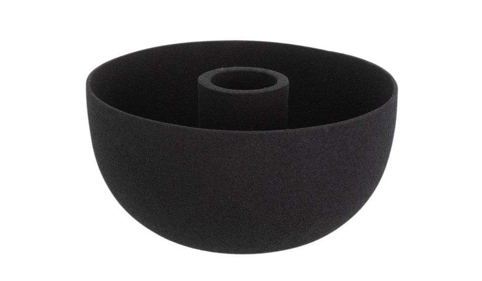 Bougeoir bol métal noir Hippo D 10 cm - Photo n°1