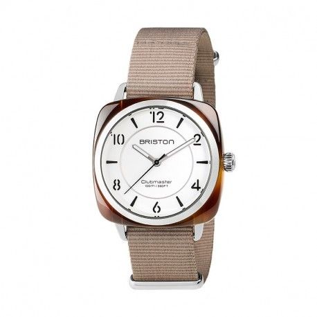Briston - Clubmaster Chic Acétate - HMS écaille de Tortue Cadran Blanc - Femme - Photo n°1