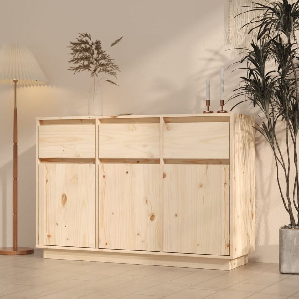 Buffet 110x34x75 cm Bois massif de pin - Photo n°1