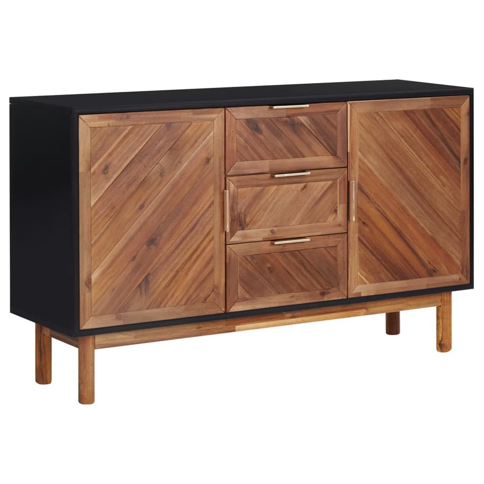 Buffet 115x35x70 cm Bois d'acacia massif et MDF - Photo n°1