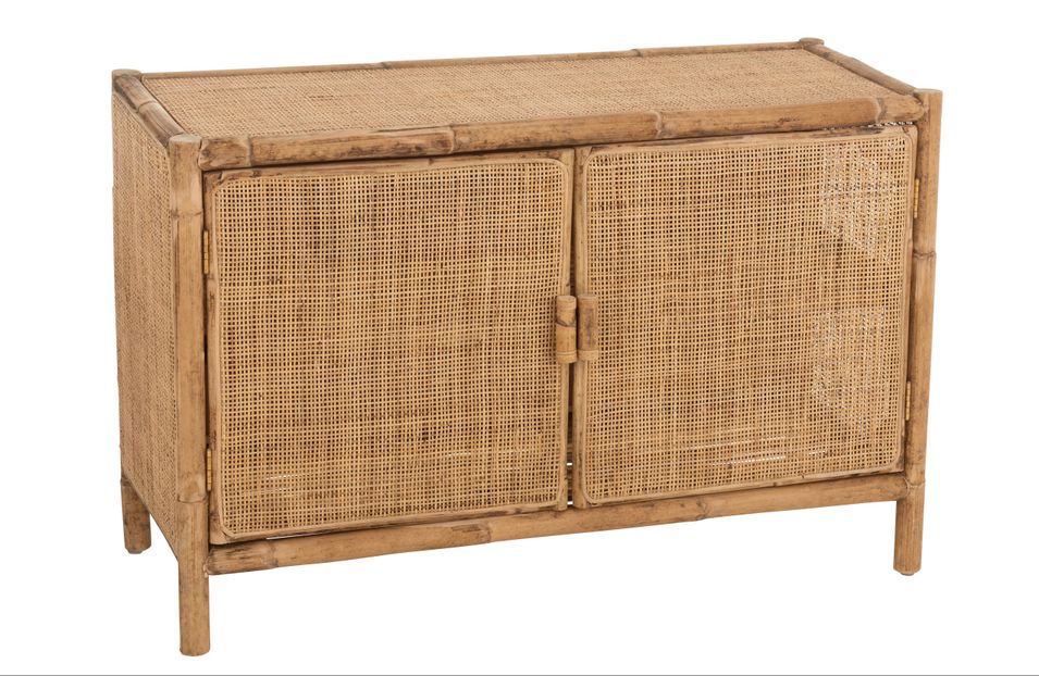 Buffet 2 portes rotin naturel Ozara L 100 cm - Photo n°1