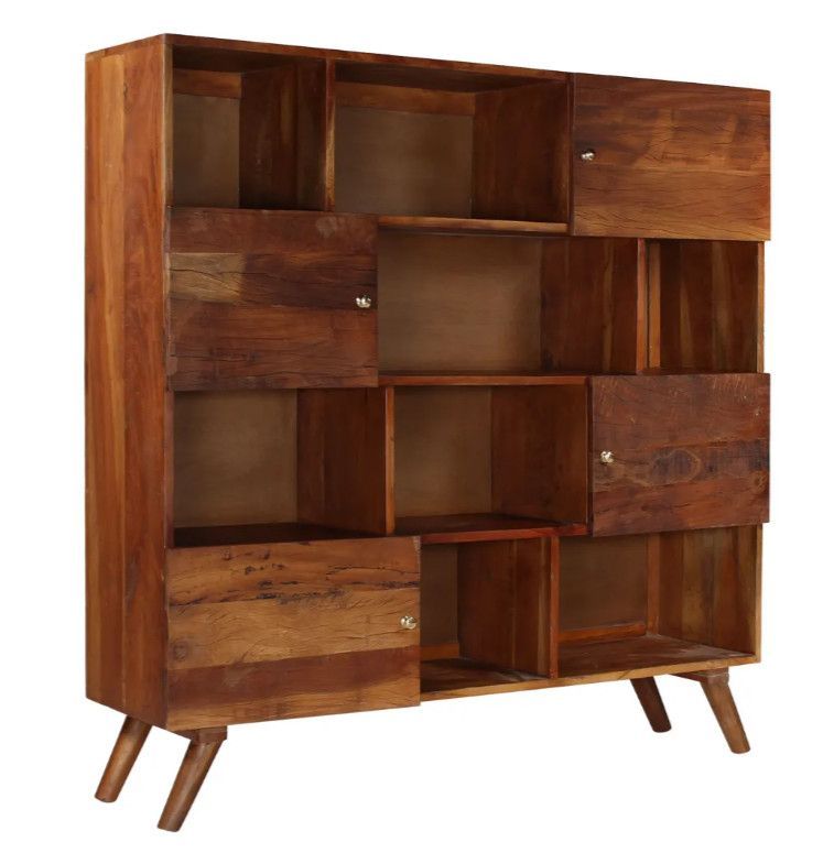 Buffet 4 portes bois recyclé massif Vinila - Photo n°1