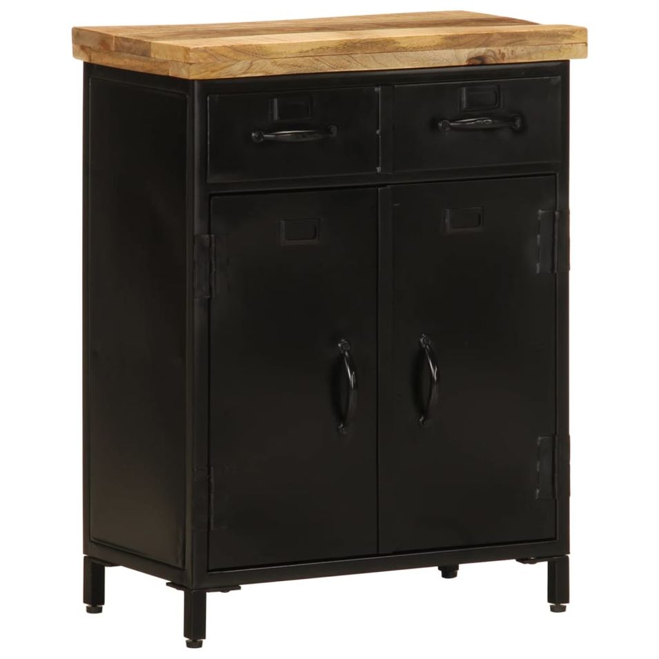Buffet 55x30x71 cm bois massif de manguier - Photo n°1