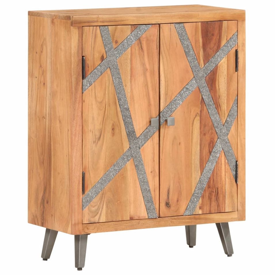 Buffet 60 x 30 x 75 cm Bois d'acacia massif - Photo n°1