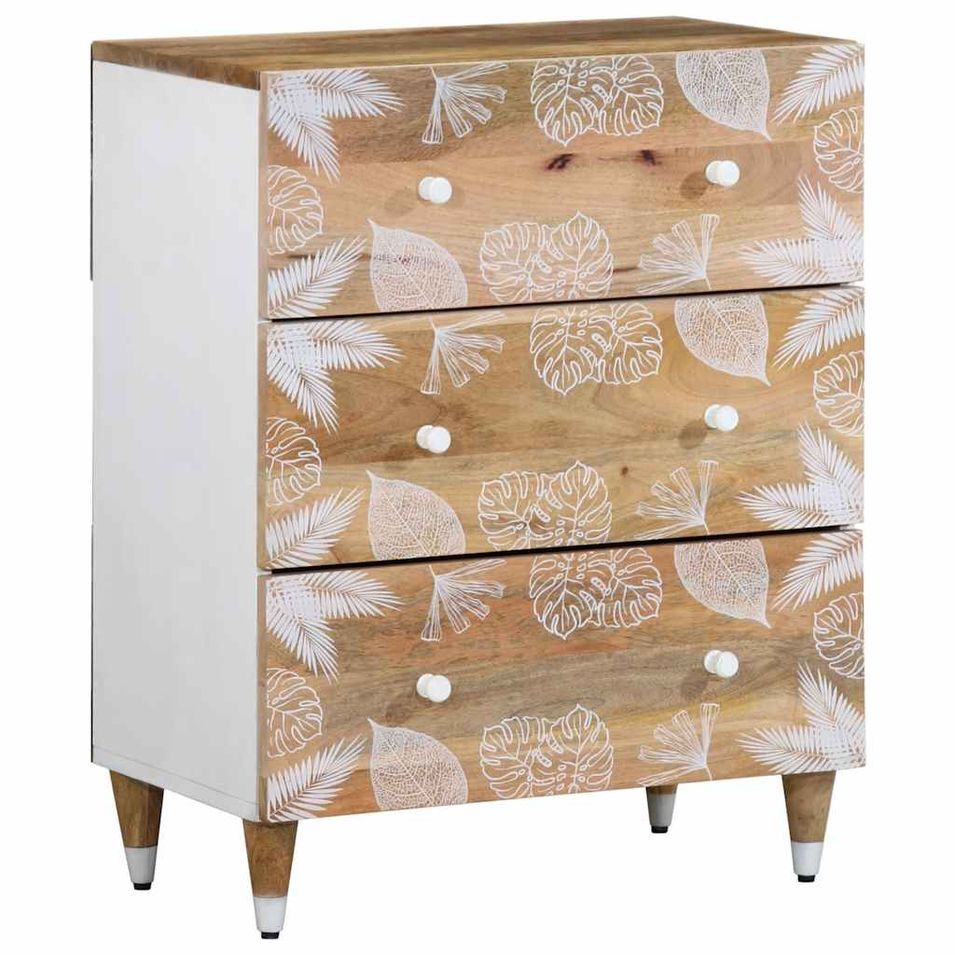 Buffet 60x33,5x75 cm bois de manguier massif - Photo n°1