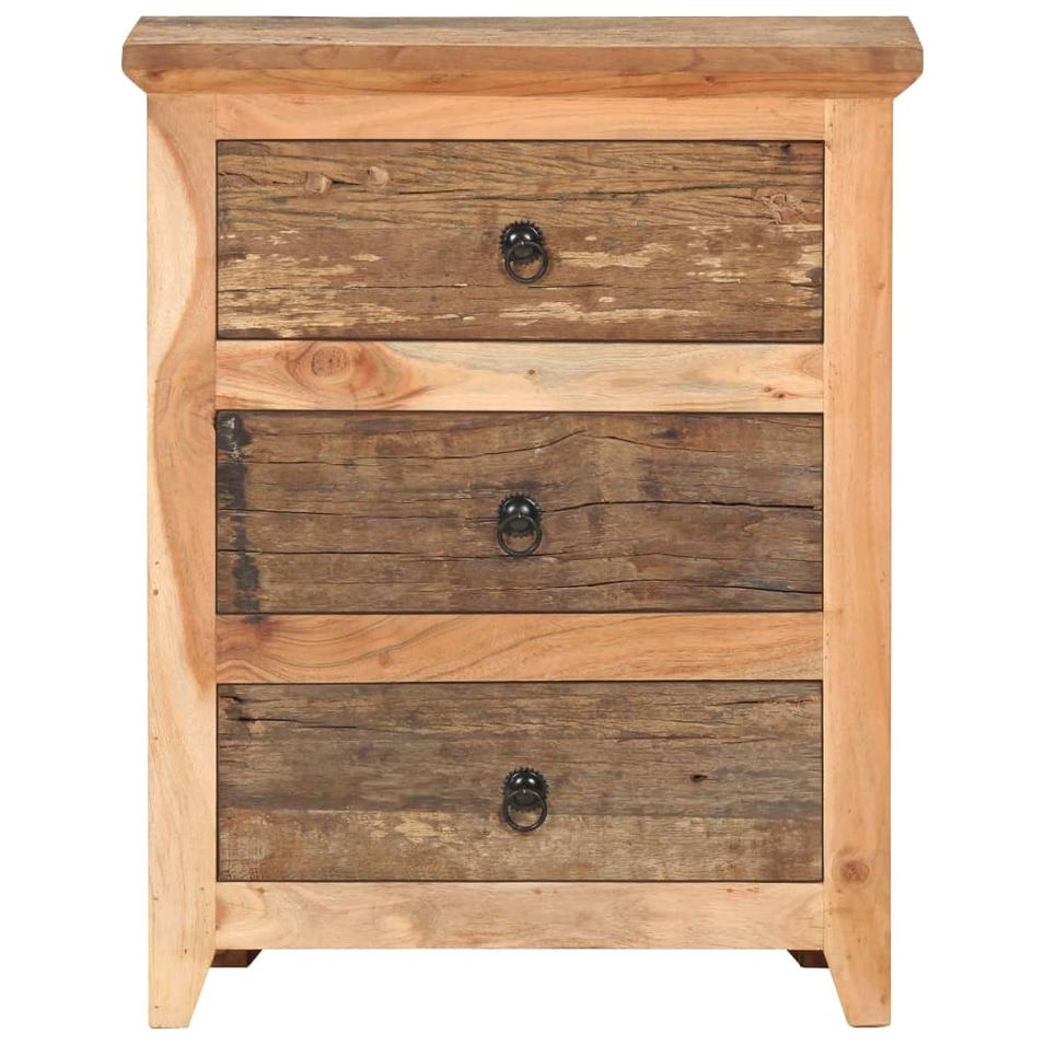 Buffet 60x33x75 cm Bois d'acacia solide et bois de récupération - Photo n°1