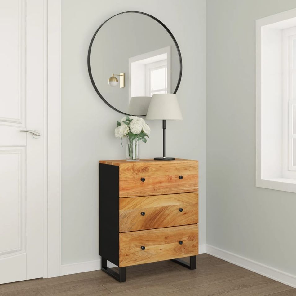 Buffet 60x33x75 cm Bois massif d'acacia - Photo n°1