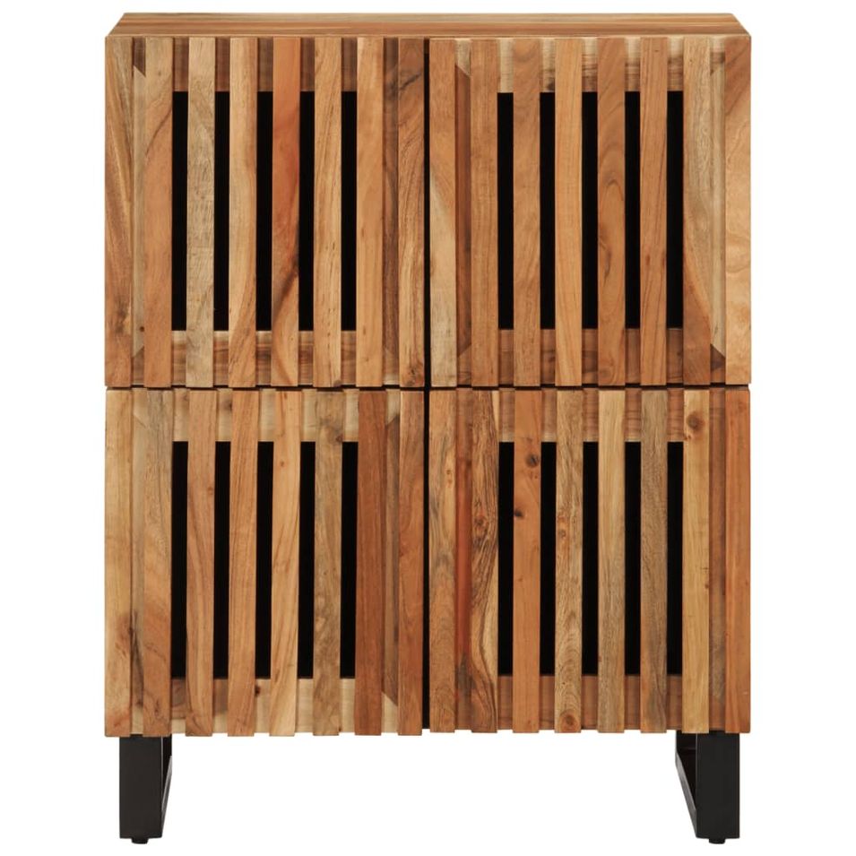 Buffet 60x34x75 cm bois d'acacia massif - Photo n°1