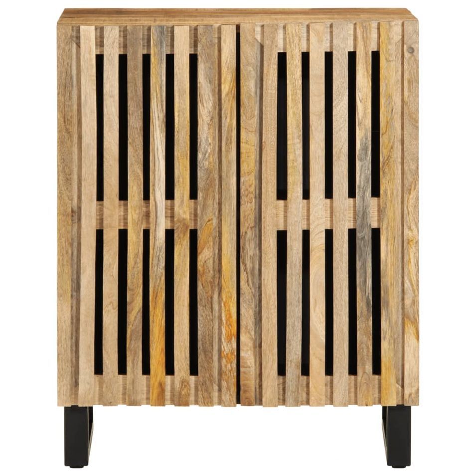 Buffet 60x34x75 cm bois de manguier massif brut - Photo n°1