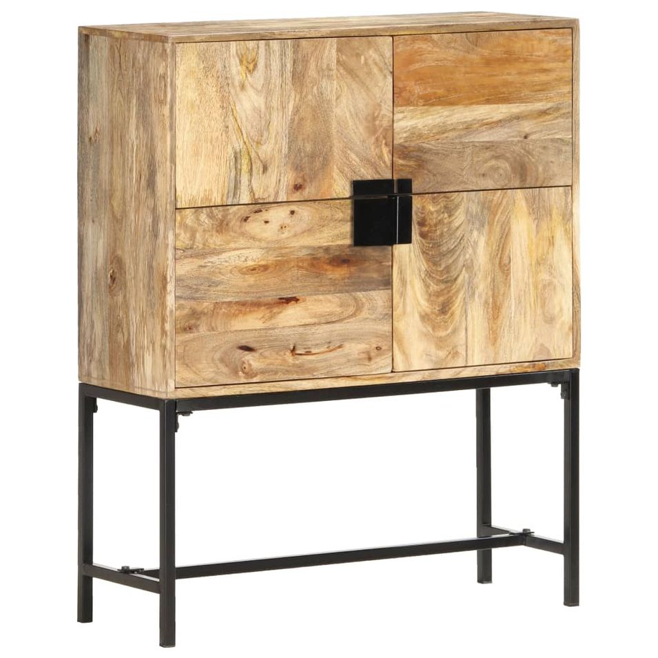 Buffet 80 x 30 x 100 cm Bois de manguier solide - Photo n°1