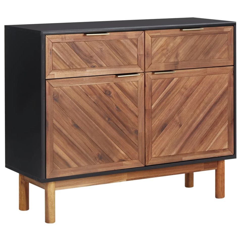 Buffet 90x33,5x75 cm Bois d'acacia solide et MDF - Photo n°1