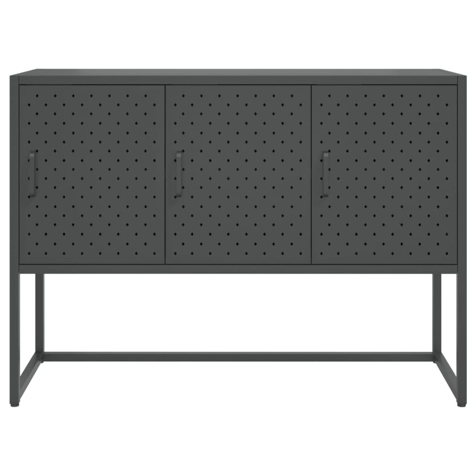Buffet Anthracite 105x35x75 cm Acier - Photo n°1
