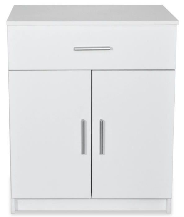 Buffet bas 1 tiroir 2 portes bois blanc Chickie - Photo n°1