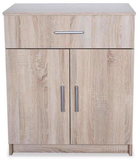 Buffet bas 1 tiroir 2 portes chêne clair Chickie - Photo n°1