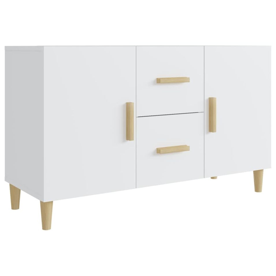 Buffet blanc 100x36x60 cm bois d'ingénierie - Photo n°1