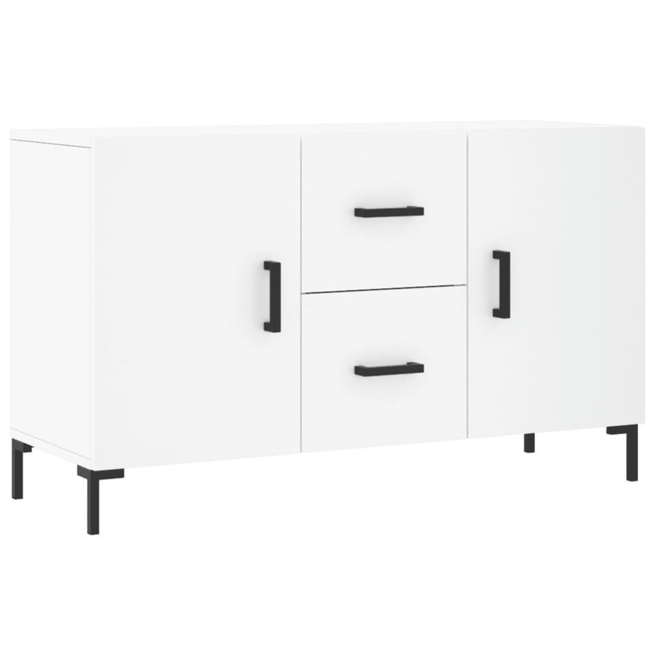 Buffet blanc 100x36x60 cm bois d'ingénierie - Photo n°1