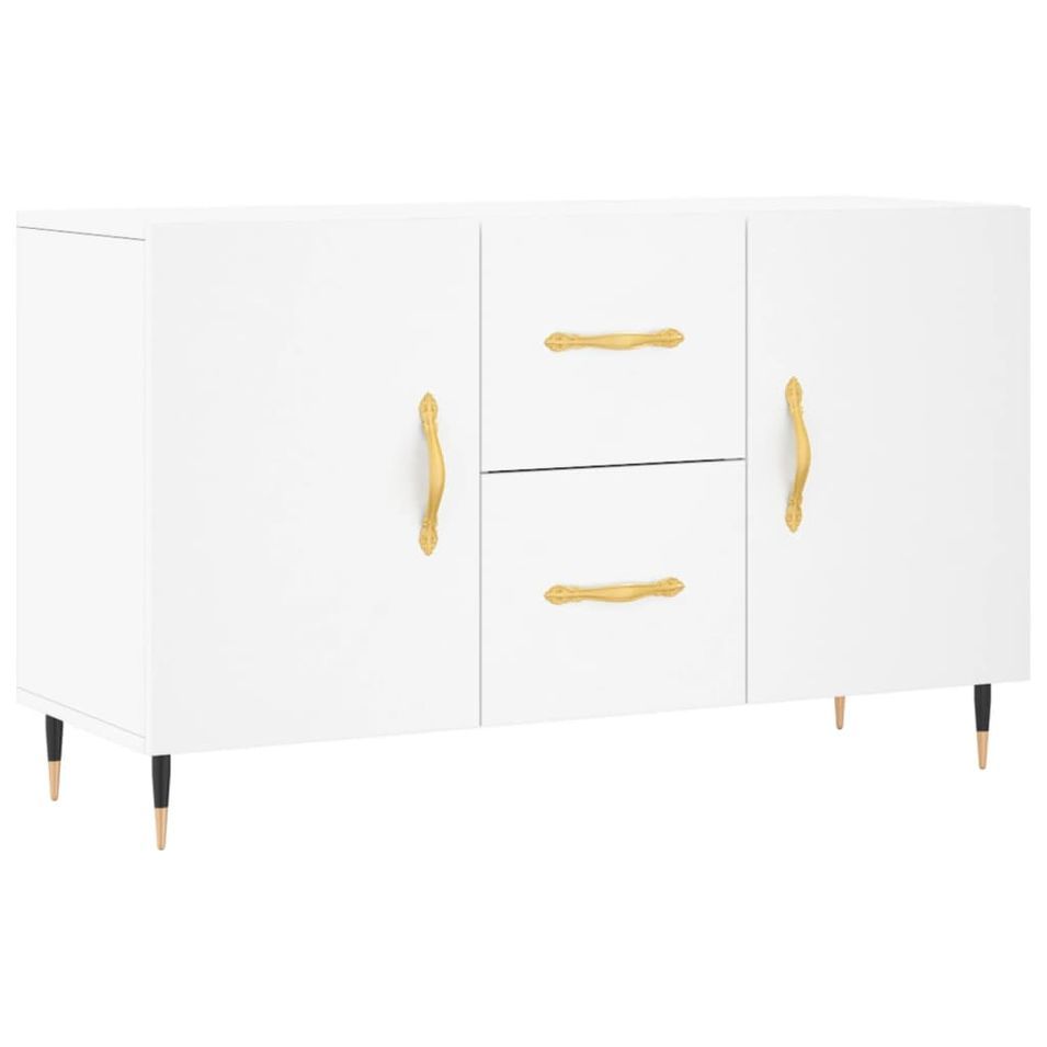 Buffet blanc 100x36x60 cm bois d'ingénierie - Photo n°1