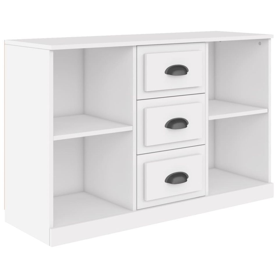 Buffet blanc 104,5x35,5x67,5 cm bois d'ingénierie - Photo n°1