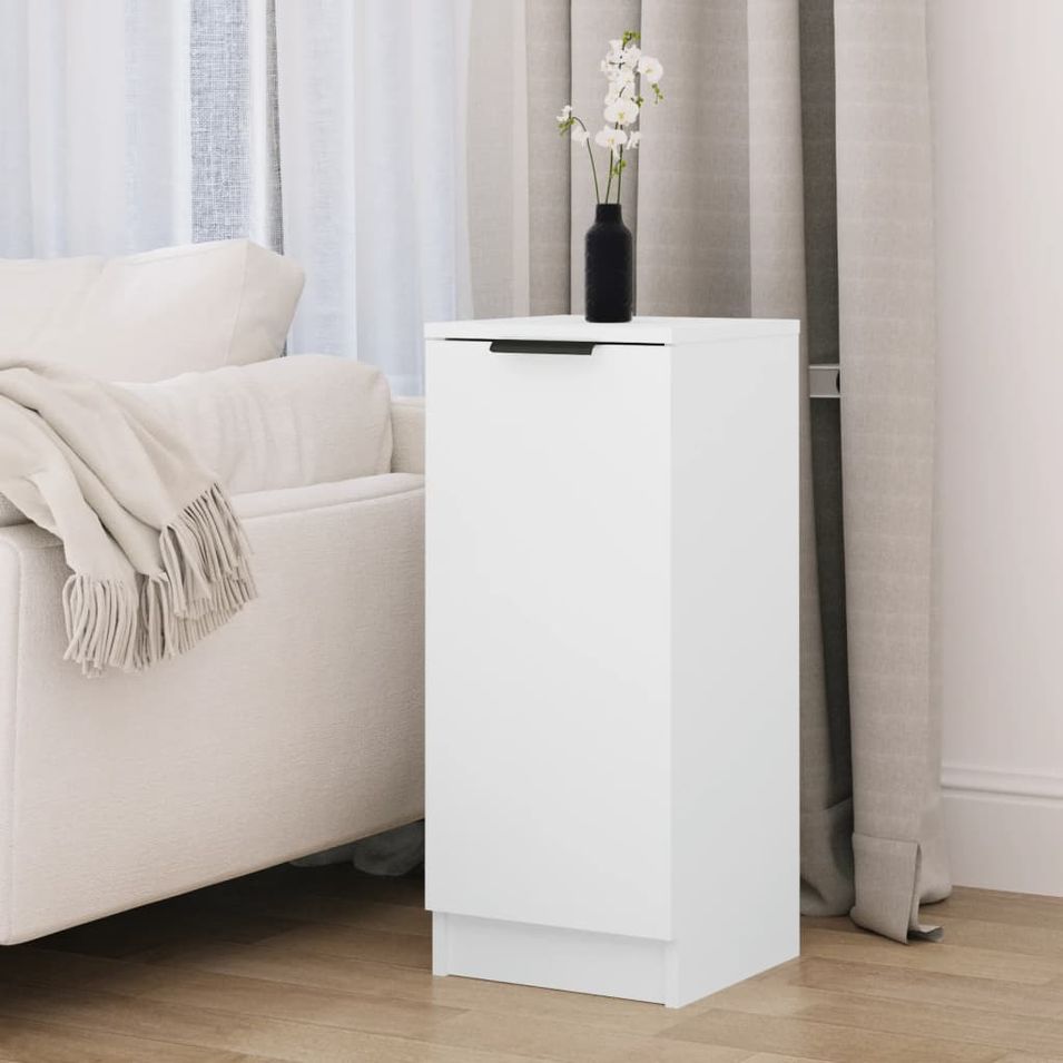 Buffet Blanc 30x30x70 cm Bois d'ingénierie - Photo n°1