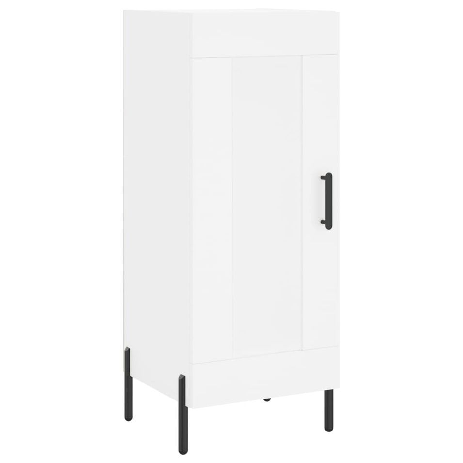 Buffet blanc 34,5x34x90 cm bois d'ingénierie - Photo n°1