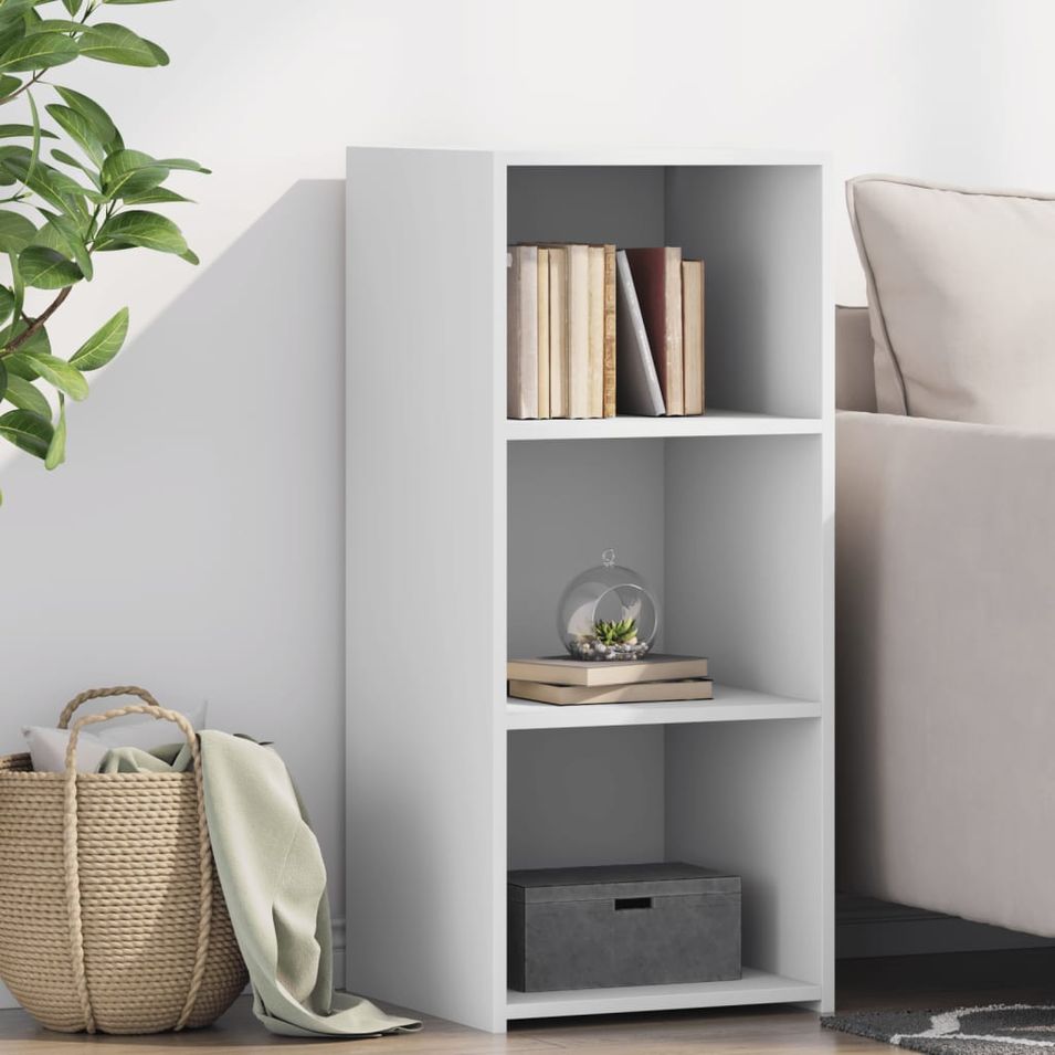 Buffet blanc 40x41x93 cm bois d'ingénierie - Photo n°1