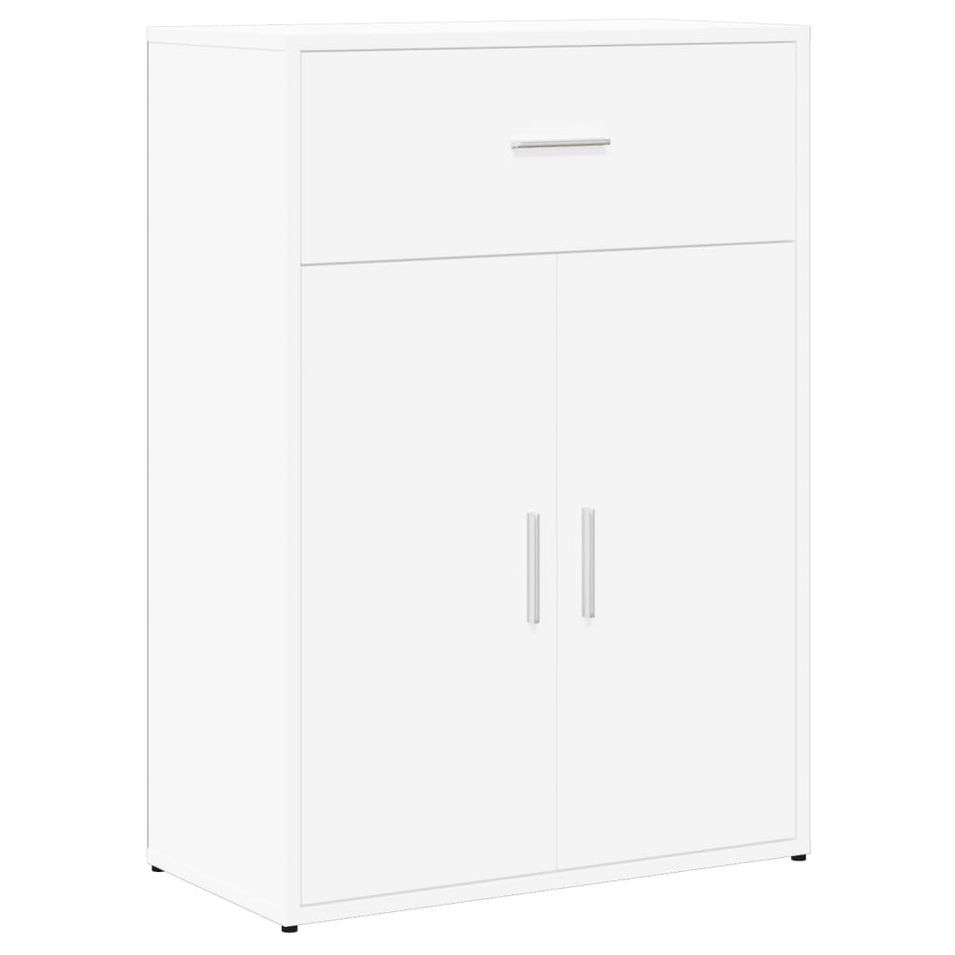 Buffet blanc 60x30x84 cm bois d'ingénierie - Photo n°1